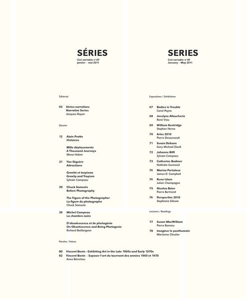 CV87 - Éditorial + Introduction