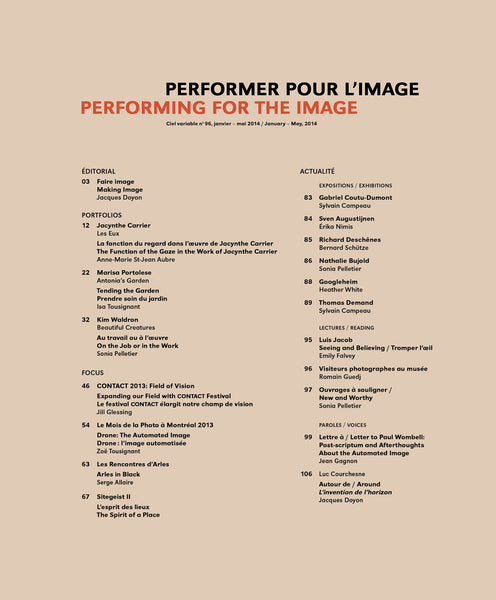 CIEL VARIABLE 96 - PERFORMER POUR L'IMAGE