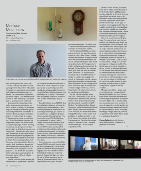 CV115 - Monique Moumblow, Compositions | Pale Shadows — Charles Guilbert