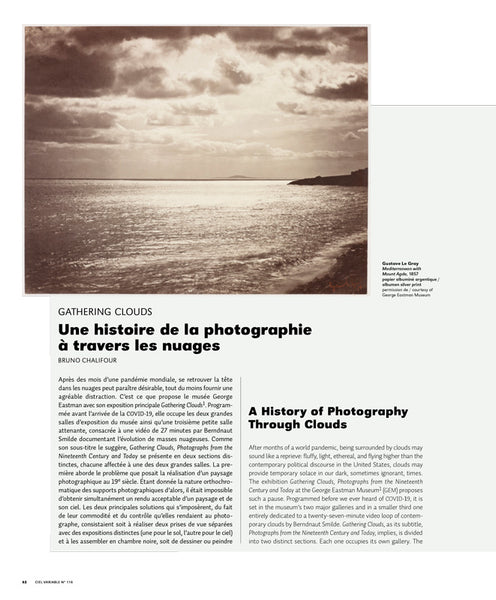 CV116 - Gathering Clouds. Photographs From The Nineteenth Century And Today  — Bruno Chalifour