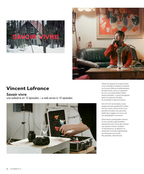 CV117 - Vincent Lafrance, Savoir vivre — Zoë Tousignant