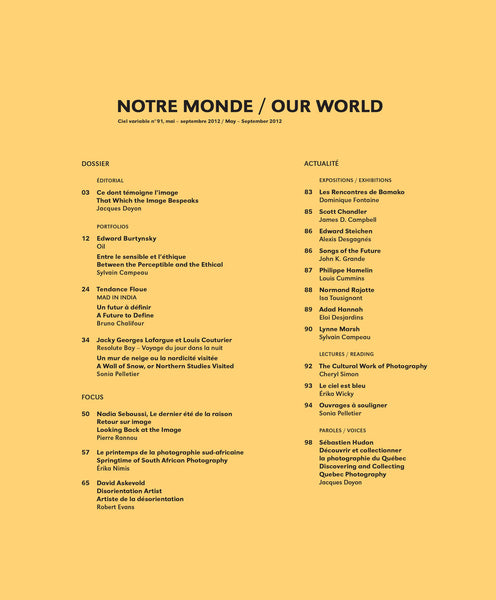 CIEL VARIABLE 91 - NOTRE MONDE