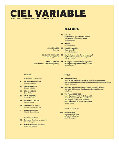 CV103 - Éditorial + Introduction